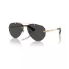 Óculos de sol de mulher Burberry BE3151, formato olho de gato, armação Havana castanho-escuro, lentes castanhas degradê, 60mm BE3151-110987