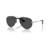 Óculos de sol de mulher Burberry BE31511316876, armação dourada, lentes castanhas degradê, 60mm