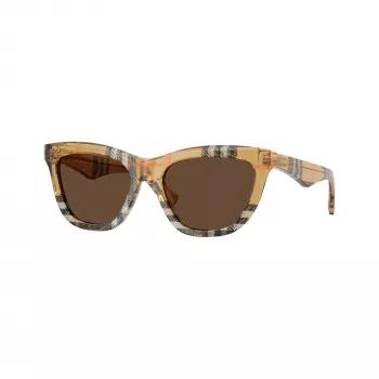 Óculos de sol de mulher Burberry BE4435-414673, armação preta, lentes cinzento-escuro, 53/18/140 mm