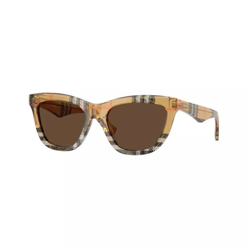 Óculos de sol de mulher Burberry BE4435-414673, armação preta, lentes cinzento-escuro, 53/18/140 mm