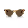 Óculos de sol de mulher Burberry BE4435-414673, armação preta, lentes cinzento-escuro, 53/18/140 mm