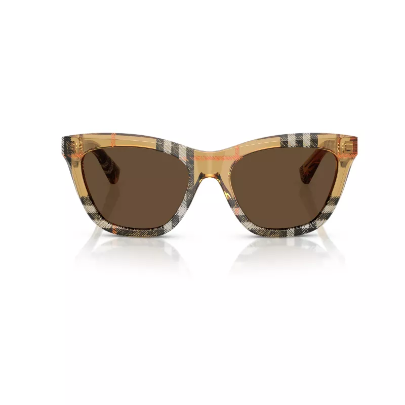 Óculos de sol de mulher Burberry BE4435-414673, armação preta, lentes cinzento-escuro, 53/18/140 mm
