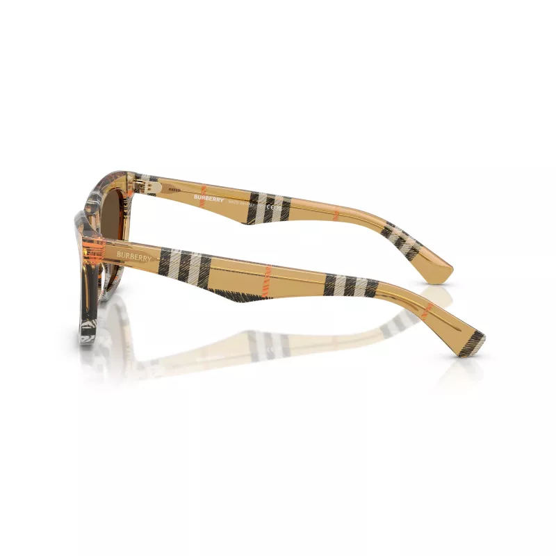 Óculos de sol de mulher Burberry BE4435-414673, armação preta, lentes cinzento-escuro, 53/18/140 mm