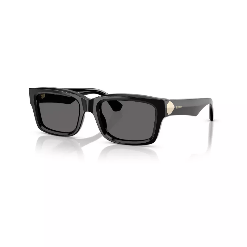 Óculos de sol de mulher Burberry BE4443-300187, armação preta, lentes cinzentas, 55/20/145 mm
