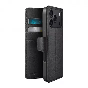 Capa SBS Wallet Classic para iPhone 18 Pro Max com carteira e suporte - Preto