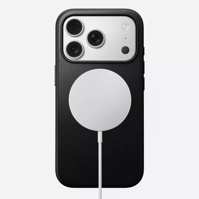 Capa de couro NOMAD Modern para iPhone 17 Pro MagSafe Preto