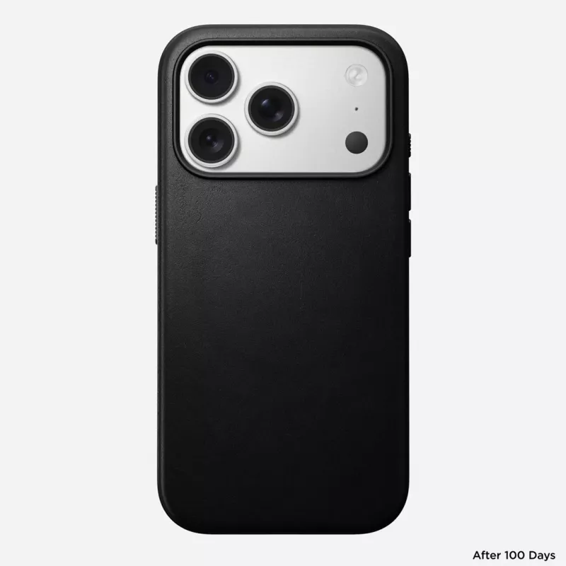 Capa de couro NOMAD Modern para iPhone 17 Pro MagSafe Preto