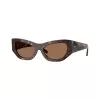 Óculos de sol de mulher Burberry BE4450U300273, armação Havana-escuro, lentes castanhas degradê, 54-19-140 mm