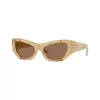 Óculos de sol quadrados de mulher Burberry BE4450U415773, Havana/Castanho degradê, 54mm
