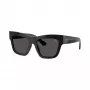 Óculos de sol de mulher Burberry BE4449-300187 Cat-Eye, armação preta, lentes cinzentas degradê, 53mm