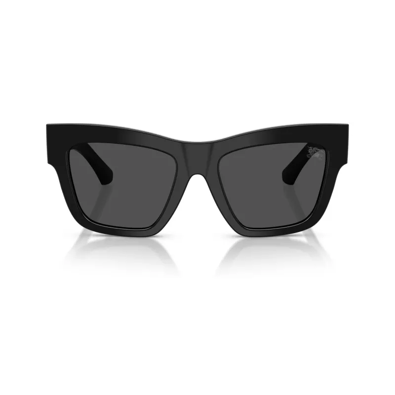Óculos de sol de mulher Burberry BE4449-300187 Cat-Eye, armação preta, lentes cinzentas degradê, 53mm