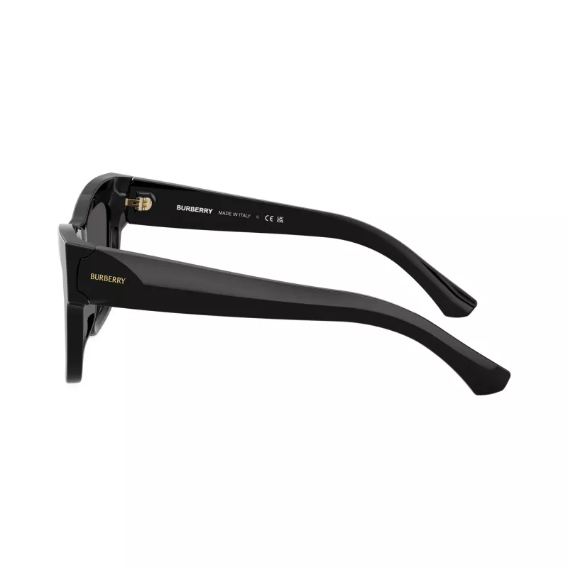 Óculos de sol de mulher Burberry BE4449-300187 Cat-Eye, armação preta, lentes cinzentas degradê, 53mm