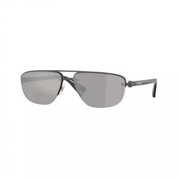 Óculos de sol de homem Burberry BE3164-13166G Pilot, armação preta, lentes cinzentas degradê, 62mm