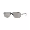 Óculos de sol de homem Burberry BE3164-13166G Pilot, armação preta, lentes cinzentas degradê, 62mm