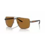 Óculos de sol de homem Armani Exchange AX2037S 600383 Polarized Pilot, preto mate/cinzento, 60mm