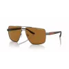 Óculos de sol de homem Armani Exchange AX2037S 600383 Polarized Pilot, preto mate/cinzento, 60mm