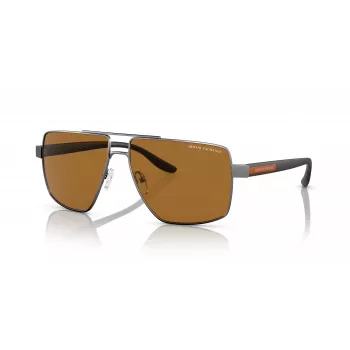 Óculos de sol de homem Armani Exchange AX2037S 600383 Polarized Pilot, preto mate/cinzento, 60mm