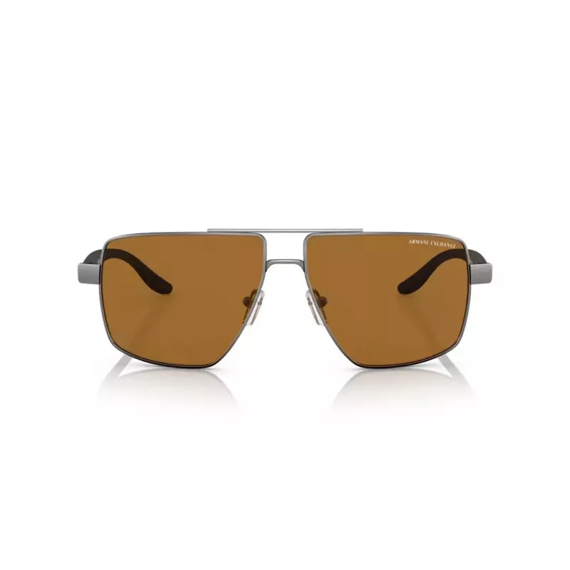 Óculos de sol de homem Armani Exchange AX2037S 600383 Polarized Pilot, preto mate/cinzento, 60mm