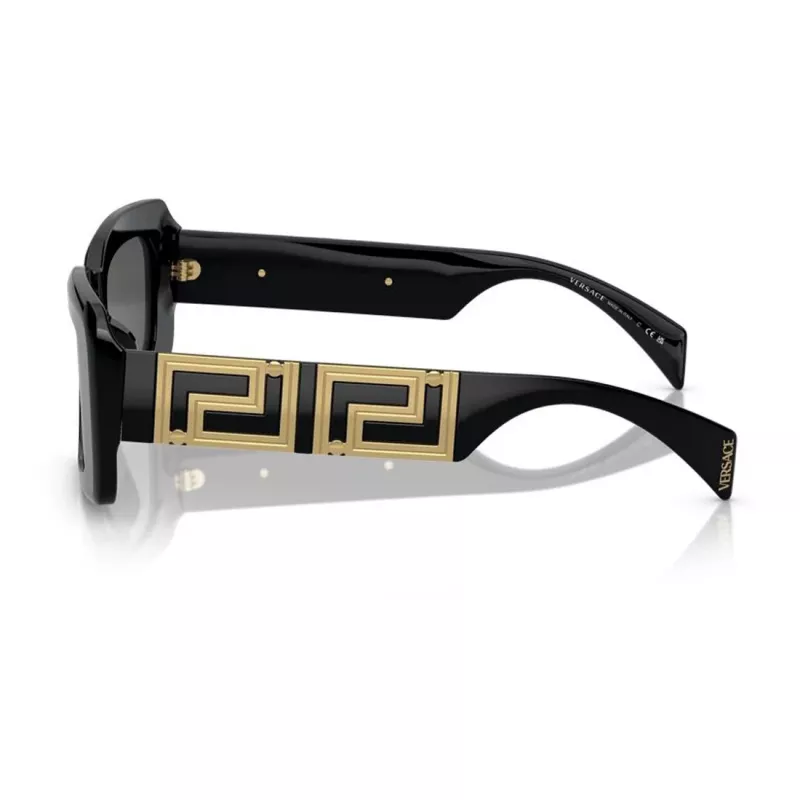 Óculos de sol de mulher Versace VE4444UGB187 Cat-Eye, armação preta, lentes cinzentas Gradient, 54mm