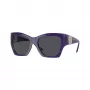 Óculos de sol de mulher Versace VE4452-541987, armação Cat-Eye preta, lentes cinzentas, 55/19/135 mm