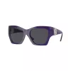 Óculos de sol de mulher Versace VE4452-541987, armação Cat-Eye preta, lentes cinzentas, 55/19/135 mm