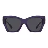 Óculos de sol de mulher Versace VE4452-541987, armação Cat-Eye preta, lentes cinzentas, 55/19/135 mm
