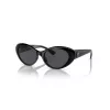 Óculos de sol de mulher Versace VE4455U GB1/87 Cat-Eye, armação preta, lentes cinzentas, 53-19-140 mm