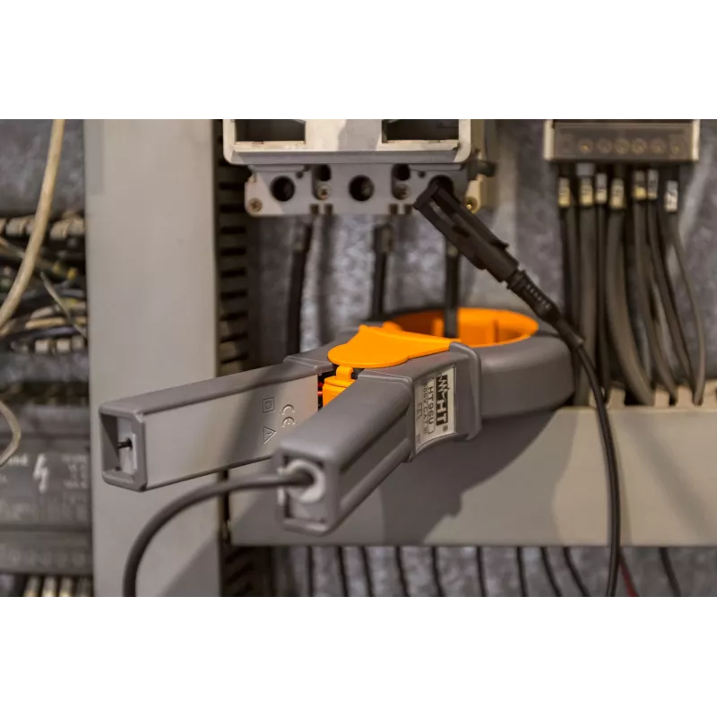Adaptador de pinça amperimétrica de fuga AC HT Instruments HT96U, escalas selecionáveis 1A/100A/1000A, saída 1V AC, abertura de mordentes 54mm 1003560