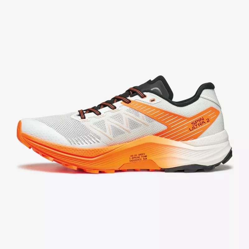 Sapatos de trail running Scarpa Spin Ultra 2 - Ice Orange/Fluo Yellow - EU 46