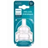 Philips Avent Tetinas de silicone anti-cólicas para biberões, fluxo médio, 3M+, pack de 2