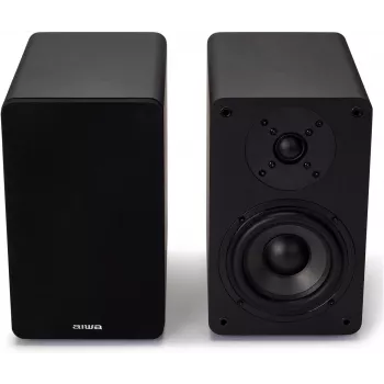 Colunas ativas de estante Hi-Fi 2.0 AIWA 2x70W RMS, preto