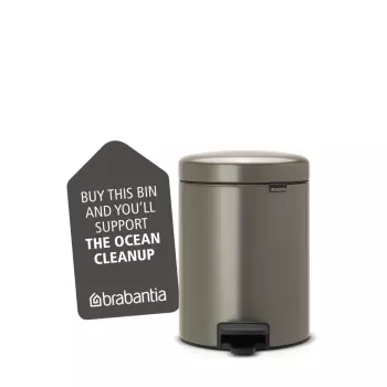 Balde de pedal Brabantia NewIcon 5 litros, Platinum