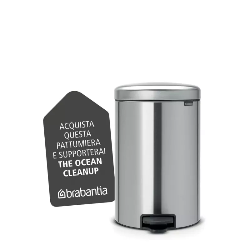 Balde de pedal Brabantia NewIcon 20L, Matt Steel