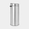 Balde do lixo Brabantia Touch Bin 30L, Matt Steel