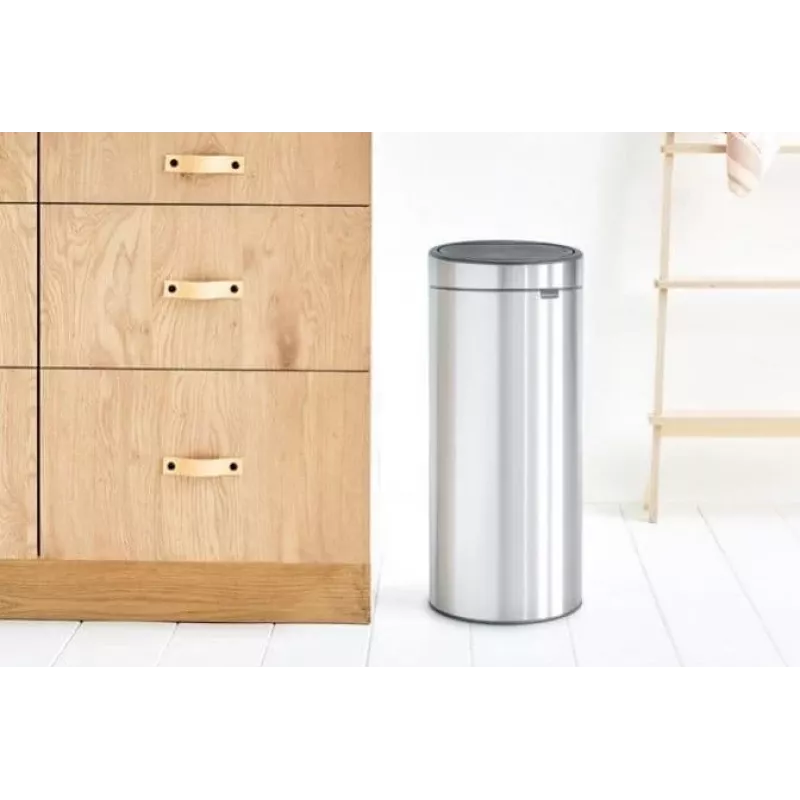 Balde do lixo Brabantia Touch Bin 30L, Matt Steel