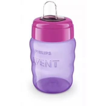Copo de treino Philips AVENT Easy Sip 9m+ 260ml bico de silicone rosa