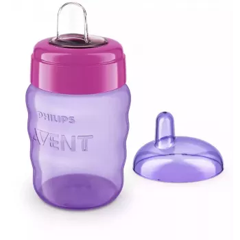 Copo de treino Philips AVENT Easy Sip 9m+ 260ml bico de silicone rosa