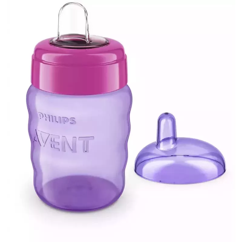 Copo de treino Philips AVENT Easy Sip 9m+ 260ml bico de silicone rosa