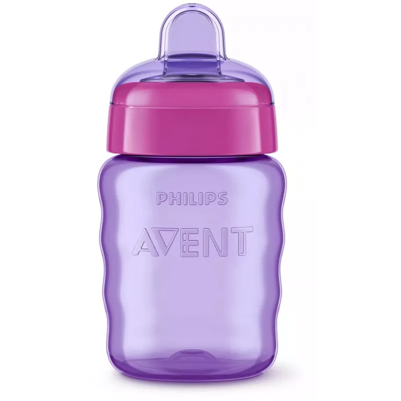Copo de treino Philips AVENT Easy Sip 9m+ 260ml bico de silicone rosa