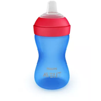 Copo de treino Philips Avent My Grippy com bico macio 300ml, 9M+, azul