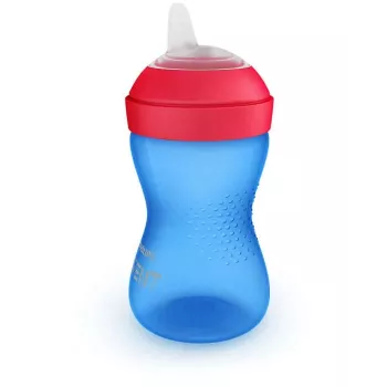 Copo de treino Philips Avent My Grippy com bico macio 300ml, 9M+, azul