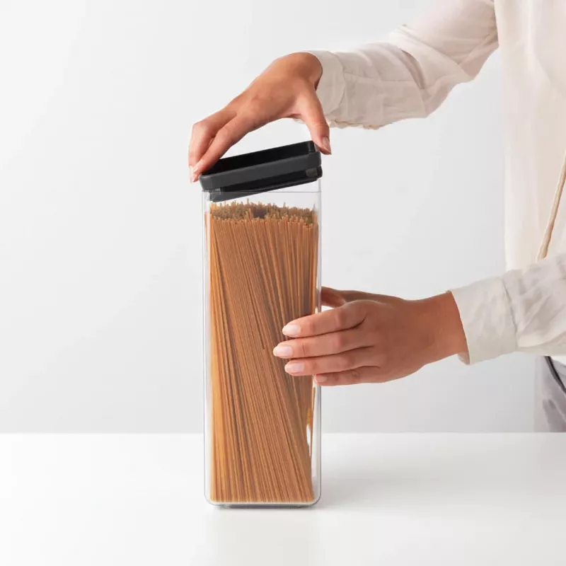 Recipiente quadrado Brabantia 2,5L cinzento-escuro