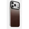 Capa traseira magnética de pele NOMAD para iPhone 17 Pro, compatível com MagSafe, pele Horween Rustic Brown