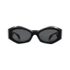 Óculos de sol Versace VE4466UGB187 para homem, armação preta, lentes cinzento-escuro, 54-19-140