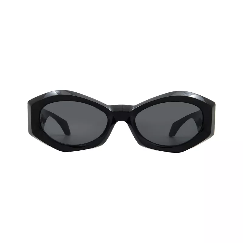 Óculos de sol Versace VE4466UGB187 para homem, armação preta, lentes cinzento-escuro, 54-19-140
