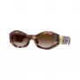 Óculos de sol Versace VE4466U para homem, quadrados, acetato, armação preta, lentes cinzentas, 54 mm VE4466U54613B