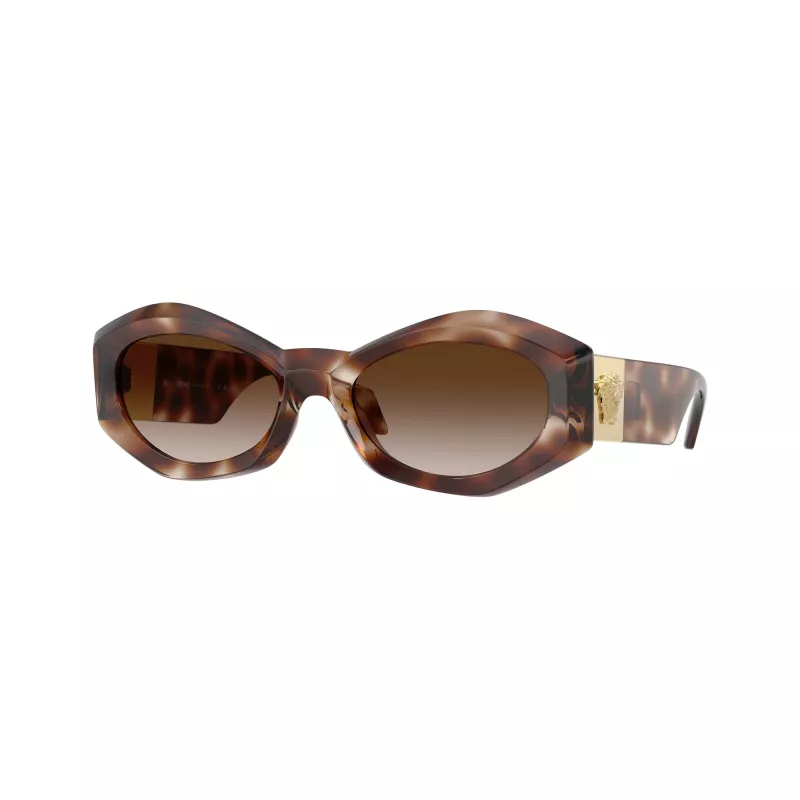 Óculos de sol Versace VE4466U para homem, quadrados, acetato, armação preta, lentes cinzentas, 54 mm VE4466U54613B