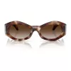 Óculos de sol Versace VE4466U para homem, quadrados, acetato, armação preta, lentes cinzentas, 54 mm VE4466U54613B