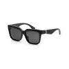 Óculos de sol Burberry BE4419F300187 para mulher, retangulares, armação preta, lentes cinzentas, 54 mm