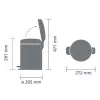 Balde de pedal Brabantia NewIcon 5L Brilliant Steel